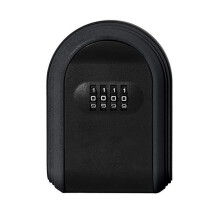 Key Safe Box  4 Digit Combination Outdoor Key Security Storage Case Key Lock Box Wall Mounted,Black