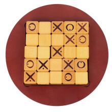 XO Chess Board Wooden Tic-Tac-Toe Game Desktop Board-Games Interactive Educational Montessori-Toys for Children
