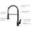 Matte Black Pull Out Spring Kitchen Faucet, Single Handle Mixer Tap, 360Degree Rotation, Hot and Cold 2