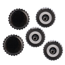 5 pièces de couronne en acier noir de 6,5 mm (0,26 po) pour quartz
