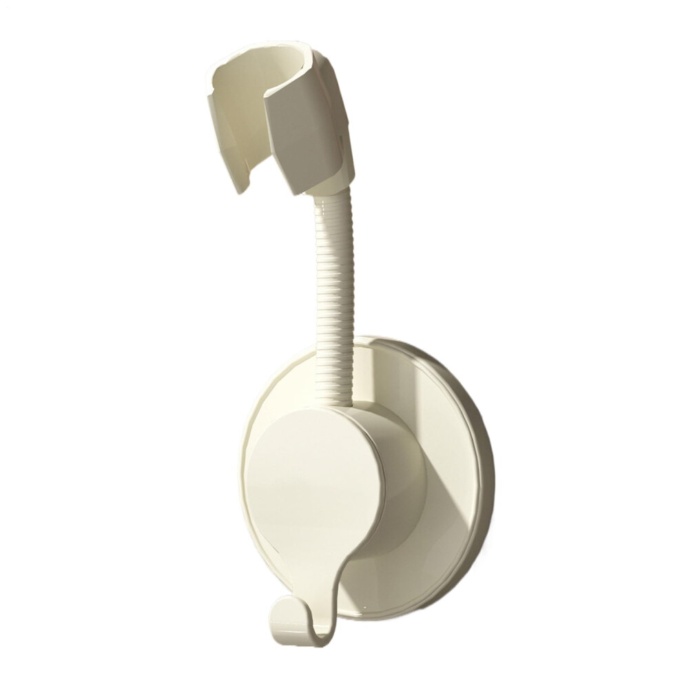 Adjustable Shower Head Holder Rotatable No Drill Adhesive Ergonomic Wand Stand For Bathroom Apartment Dorm Home Creamy 9347817792812