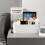Bedside Storage Organizer with MultiPocket and Side Hooks for Dorm Bunk Beds No Drilling White 5