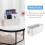 Bedside Storage Organizer with MultiPocket and Side Hooks for Dorm Bunk Beds No Drilling White 3