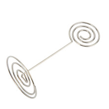 12 Stück silberne runde Papierclip-Nummernhalter für Tisch-Namenskartenständer, klein