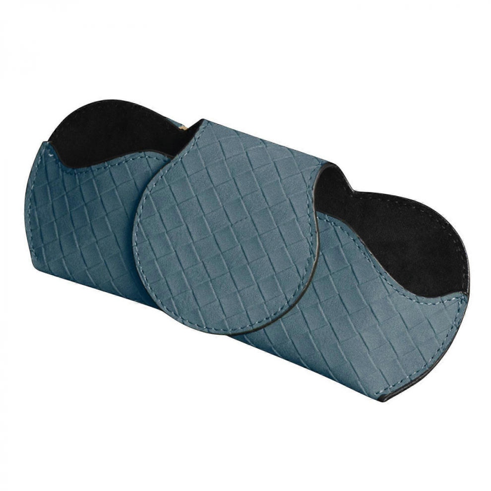 () Car Sunglasses Holder With Hidden Magnetic Closure, Leather Storage Case, Visor Accessory Blue/Red 5996097906385