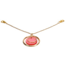 Colier stratificat pentru femei, pandantiv delicat placat cu argint sterling cu accent de pietre prețioase naturale vindecătoare, lanț elegant