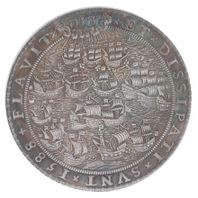 Commemorative Coin for Historical Collection, Replica Coin Double-Sides Pattern Vintage Design Silver Plated Brass Coin with Fine Workmanship, Travel