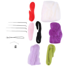 Natural Felting Wool Supplies, Carded Dyed Wool for Needle Felting Crafts, Organic Cotton Batting Alternative for Soft Sculptures, Eco-Friendly Fiber