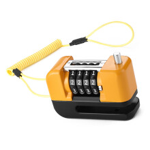 Serrure à disque antivol pour vélos, avec corde-couleur orange