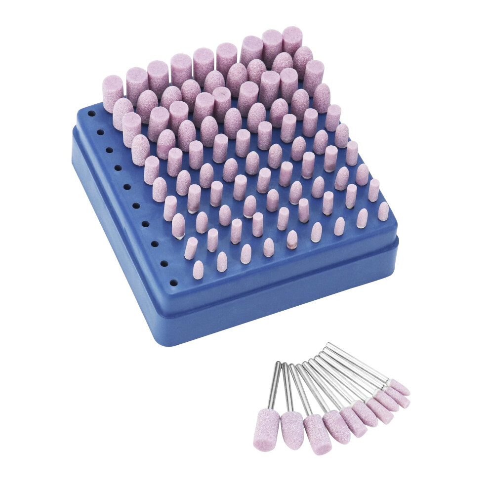 Abrasive Stone Points 100 Pcs, Grinding Polishing Head, 3Mm Shank Diameter, For Grinding And Polishing 9382693548634
