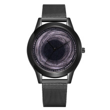 Orologio con maglia in acciaio inossidabile, cinturino regolabile, movimento al quarzo, design alla moda e resistente, look elegante, precisione