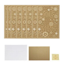 Bryllupskort Elegant Design Utstanset Blomster Glitrende Gull Bakteppe Hjertefull Følelse Papirhåndverk Scrapbooking Kortlaging Utsmykning Konkav