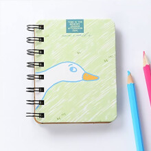 Bloc-notes à spirale métallique avec fermeture élastique, format pliable, papier épais, pages sans acide, impression écologique à l'encre à