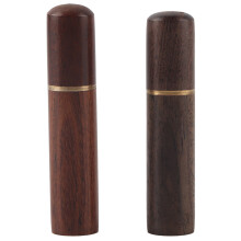 Sewing Needle Holders Storage Case, Wooden Needle Case Premium Solid Smooth Texture Ebony Rosewood Antique Pattern Thread Fastened Cover, Sewing
