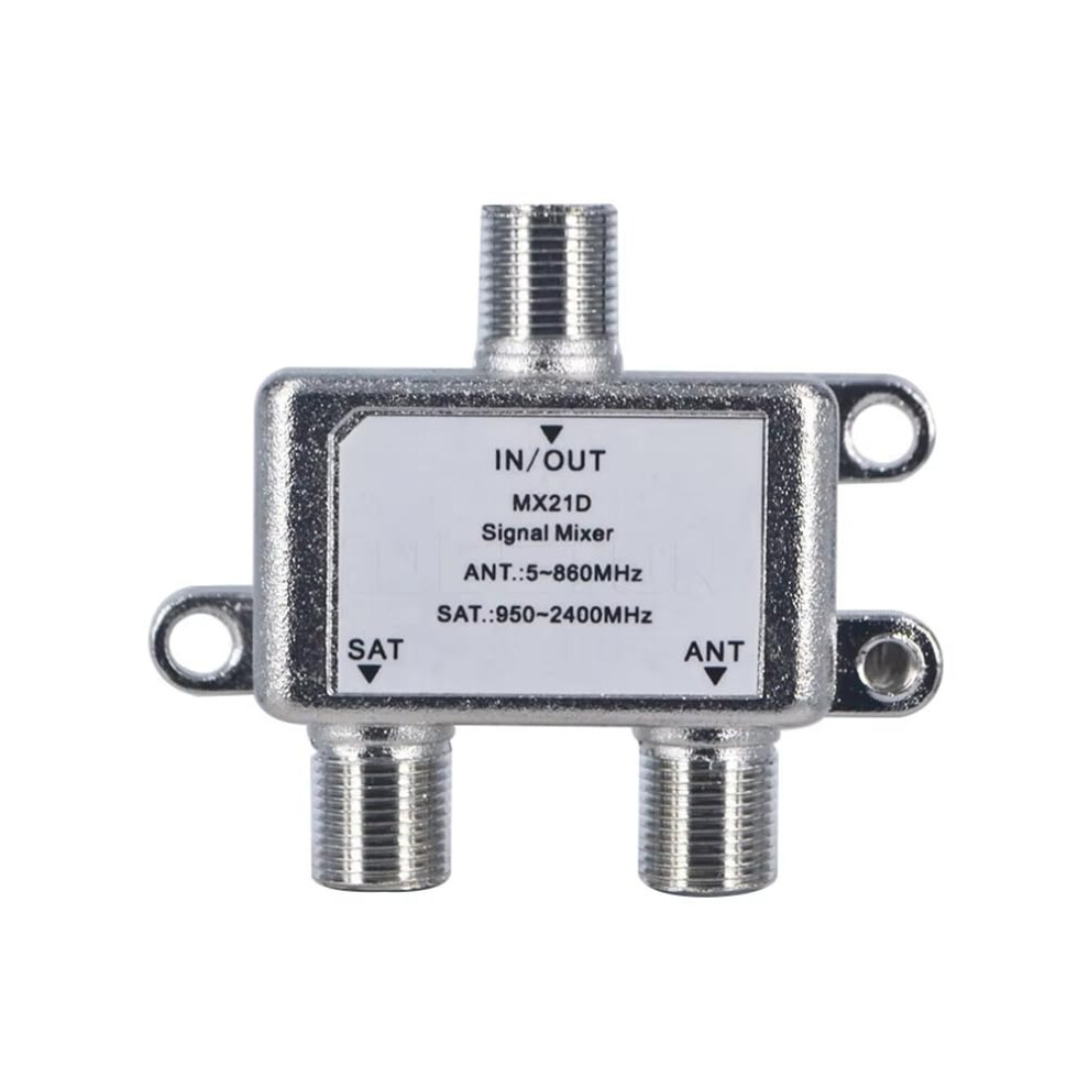2 Way Tv Antenna Satellite Splitter Coaxial Diplexer Tv Signal Mixer For Antenna And Satellite Tv 9164114361868