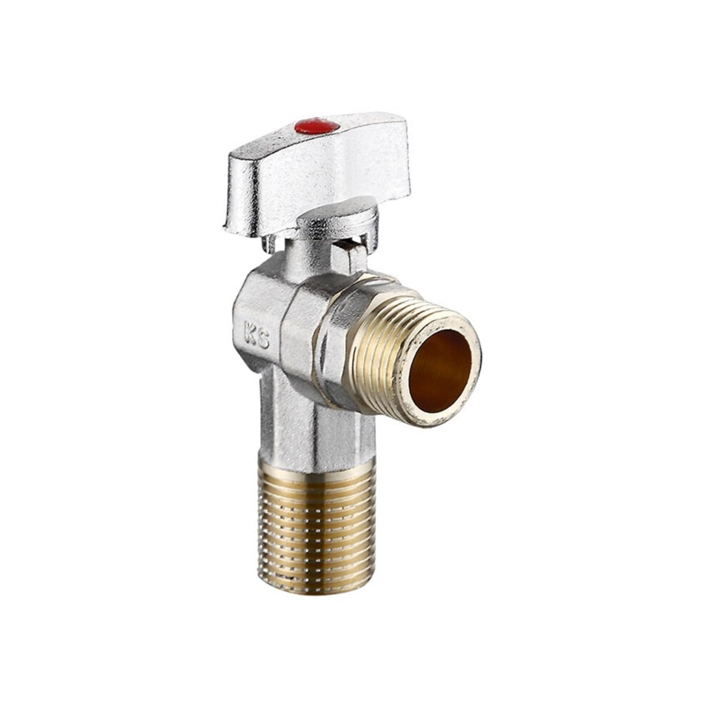 Brass Ball Valve Flow Triangle Shut Off Hot Cold Control For Toilet And Water Heater G3/4 9382693553454