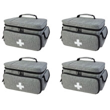 4X Petit Sac de Rangement pour Soins Infirmiers Kit de Boîte de Rangement pour Premiers Soins à Domicile