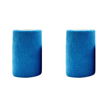 2X Bande Élastique Auto-Adhésive de Sport Bleue pour Coussinets de Soutien Du Genou, Doigt, Cheville, Paume