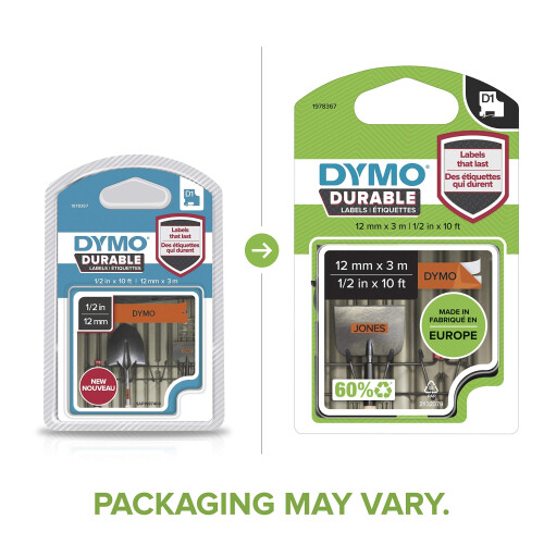 DYMO DYMO Authentic D1 Durable Labels | Black Print on 1