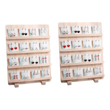 2X Espositore per Gioielli Nel Legno di Moda Collana con Ciondoli Espositore per Gioielli Espositore per Ciondolo Orecchini Nel Stile Card Espositore