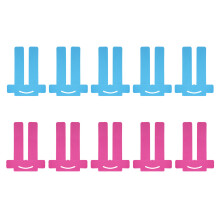 Protège-genoux de sport, 10 pièces, bande-Bleu ciel 5 rose rouge