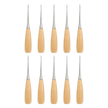 10Pcs Leather Sewing Awl with Wood Handle Leather Awl Tools Leather Sewing Awl for Leather Working