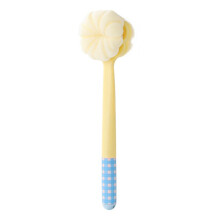 Brosse de Bain Ă Fleurs de Dopamine, Manche Long, avec Broyeur de Pieds, Douche, Corps, Brosse Dorsale Double Face, Type Fourrure Bleue