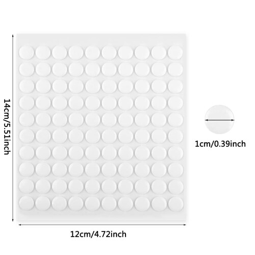 Yafe 400 Pieces Double Sided Transparent Putty, 10 2