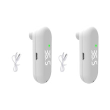 2X Panntermometer USB Termometer Digital Baby Monitor Kroppstemperatur Infraröd Febermätare för Barn-Vit