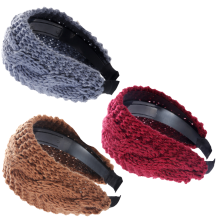 Gemütliches, warmes Stirnband für Damen im Winter, rutschfest, dehnbar, dick gestrickt, mit flauschigem Fleecefutter, Ohrenwärmer für