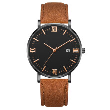 Ceas analogic cu cuarț pentru femei, ceas de mână cu curea din piele impermeabilă, design minimalist, ceas casual la modă, cu calendar și dată
