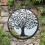 Tree Of Life Mirror Black Plastic Wall Decor 50 Cm 1