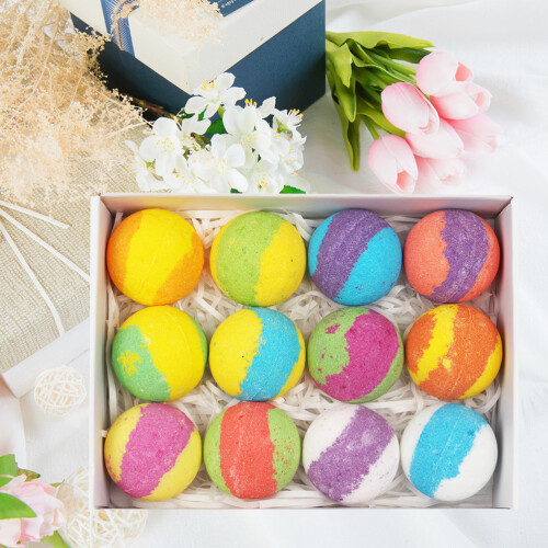 Σετ δώρου Bath Bomb με παιχνίδια έκπληξη στο εσωτερικό, λαμπερά χρώματα και 2