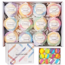 Badebomben-Geschenkset mit Überraschungsspielzeug, leuchtenden Farben und wohltuenden ätherischen Ölen – das ideale Geschenk zur Entspannung –