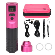 Caneta de tatuagem profissional sem fio com motor de copo oco, controle de voltagem de 512V e display OLED. Ampla aplicação, fácil de usar, ideal