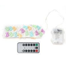 Urocze wielkanocne lampki dekoracyjne, wodoodporne i przenośne lampki choinkowe na imprezę o tematyce wiosennej (3 metry, wielokolorowe)