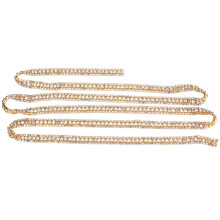 Sparkly Rhinestone Chain Crystal Rhinestone Trim Sturdy Durable Eye Catching Cut to Any Length Glue on Sew on Iron on for Wedding Accessories Silver