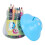 Σετ Χρωματιστών Μολύβιων HB με Ζωντανό Χρώμα, Μολύβια HB με Ενσωματωμένη Ξύστρα, 1