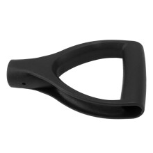 Schneeschaufelgriff aus Kunststoff, D-Form, 32 mm Innendurchmesser, Schnellbefestigung, schwarz