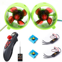 Kit de Motor A Jato RC, A Jato Subaquático, Hélices CW CCW de 4 Pás, Testador de Servo ESC de 40 A e Transmissor de Rádio
