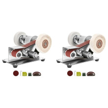 2X EU Plug,Belt Sander,Adjustable Speed Electric Knife Sharpener,15Degree Belt Grinder,Power Belt Sander for Woodworking