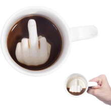 Middle finger cup your coffee cup funny innovation ceramic tea cup White Elephant Gift Valentine's Day Birthday Halloween Christmas and Year