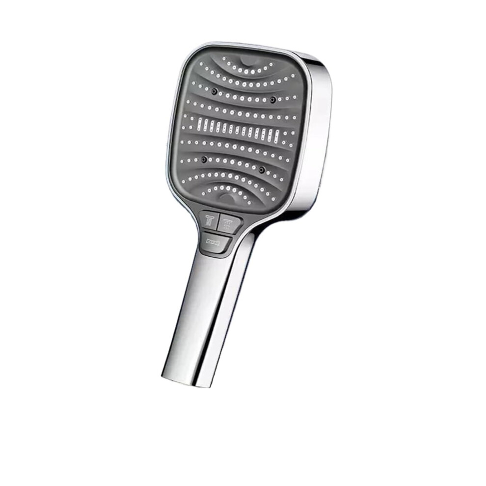 8 Modes Large Shower Head Adjustable One Key Stop Pressure Water Saving Shower Mixer Nozzles Silver 9187378567845