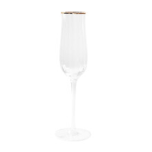 Clear Champagne Flutes Set of 6 Elegant Modern Wine Glasses for Wedding Party and Home Bar