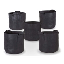 5Pack 10 Gallon Fabric Grow Bags with Handles, Breathable Reusable for Indoor Outdoor Gardening