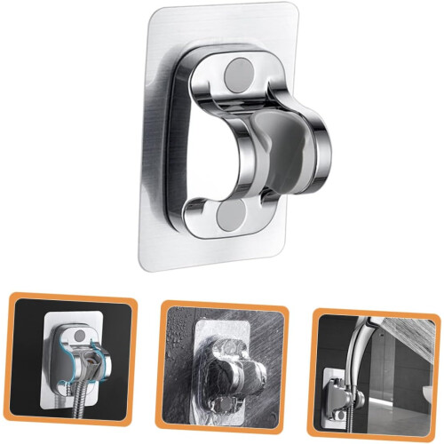 Shower Head Bracket No Drill Wall Mount Holder For Shower Nozzle Adjustable Angle Durable Sturdy Design Easy Installation 1