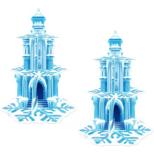 2PCS Cupcake Stand 3 Tier Ice Castle Cardboard Display for Parties Reusable Easy Assembly