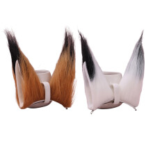 Acessórios para fantasias de cosplay, decoração para festa de Halloween com presilhas de orelhas de gato e raposa de pelúcia, presilhas de cabelo