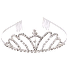 Princess Crown Hair Accessories, Handmade Rhinestone Waterdrop Tiara With Comb Hold In Place For Wedding Prom Birthday Party