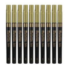 Niet-giftige metallic markers met inkt op waterbasis, sneldrogend, geurloos, soepele applicatie, kleurecht, levendige metallic kleuren en zuurvrije